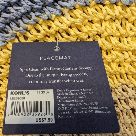 Place Mats Croft & Barrow Woven Spring Floral Collection 4 - Picture 5 of 5